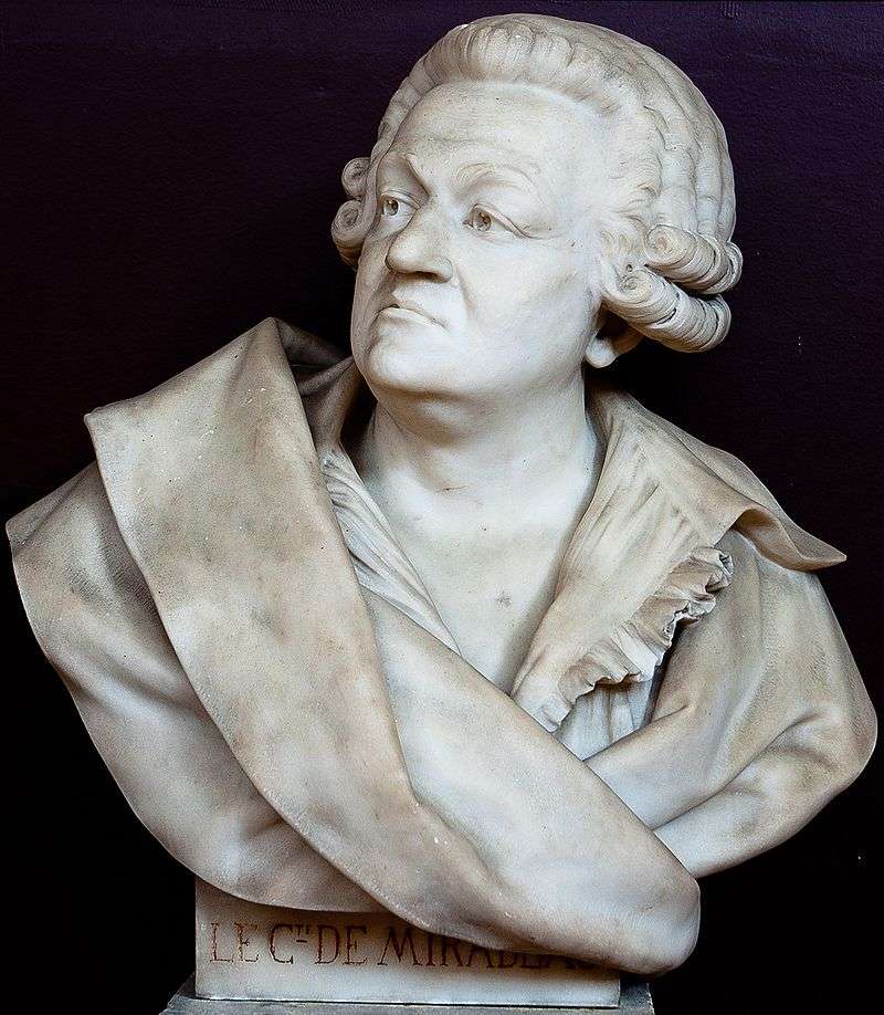 Bust of Honoré Gabriel Riqueti de Mirabeau at Palace of Versailles