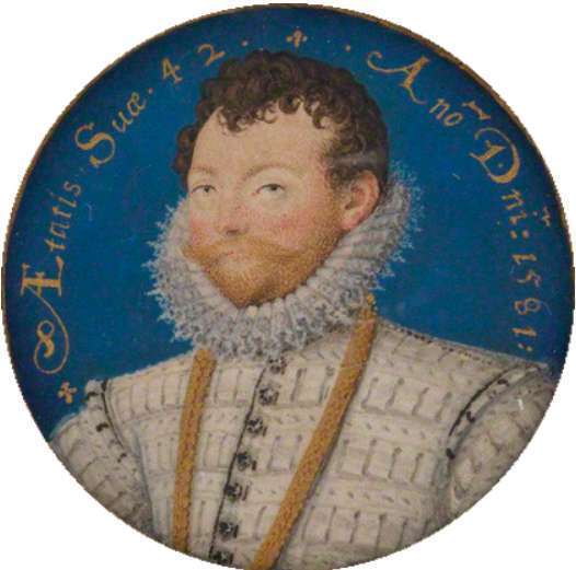 Portrait miniature by Nicholas Hilliard, 1581,