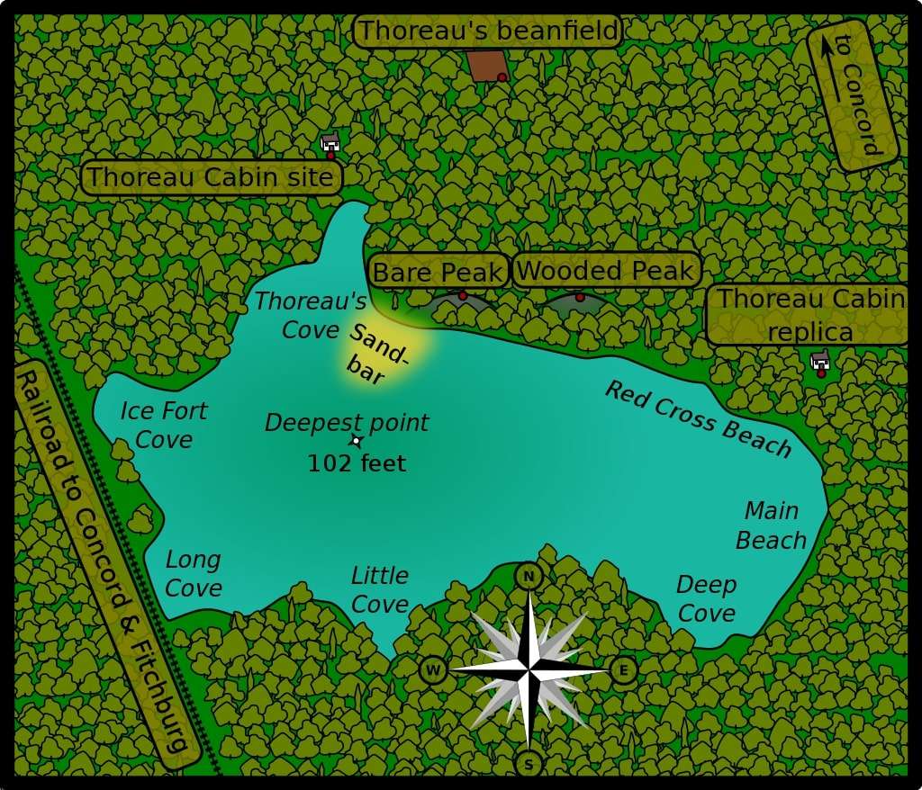 Thoreau sites at Walden Pond