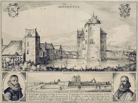 Loevestein Castle at the time of Grotius' imprisonment in 1618–21