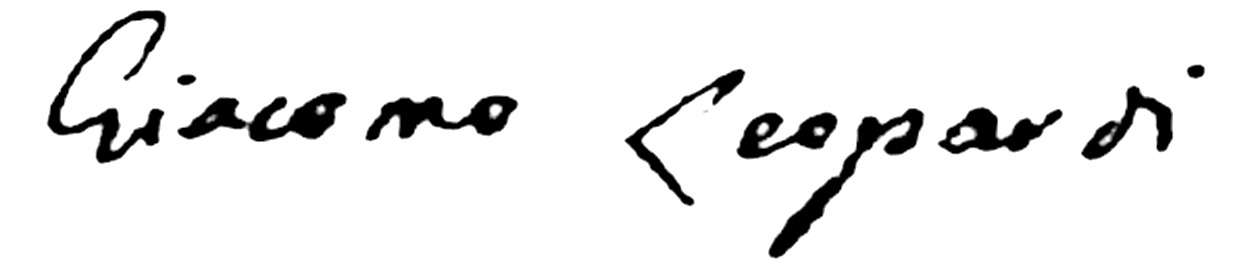 Giacomo Leopardi Signature