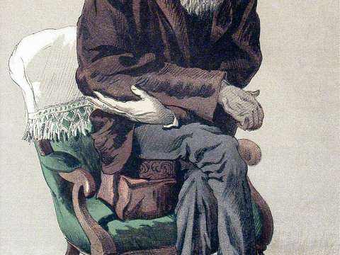 Caricature of Darwin from 1871 Vanity Fair