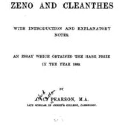 The Fragments of Zeno & Cleanthes with Introduction & Explanatory Notes