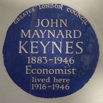 Blue plaque, 46 Gordon Square