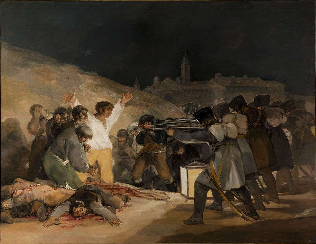 The Third of May 1808 by Francisco Goya, showing Spanish resisters being executed by French troops