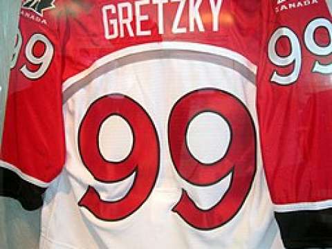 Team Canada sweater worn by Gretzky during the 1998 Winter Olympics