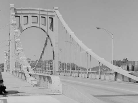 The Rachel Carson Bridge in Pittsburgh, mid-1999