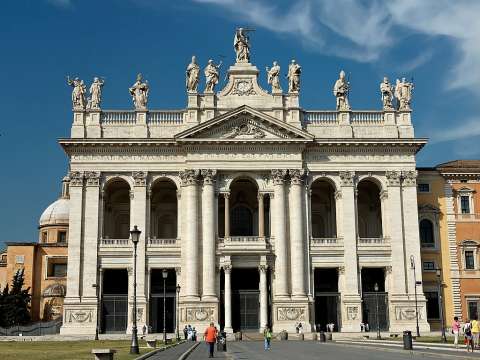 Facade of St John Lateran, Rome, where Palestrina was musical director