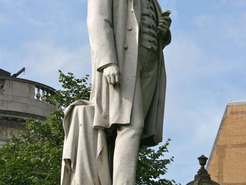 Grade II listed statue in Albert Square, Manchester