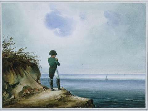 Napoleon on Saint Helena, watercolor by Franz Josef Sandmann, c. 1820