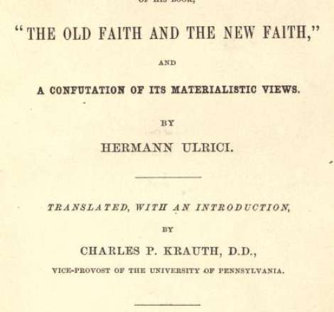 The old faith and the new faith