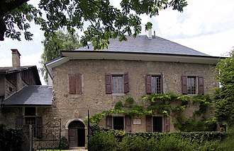 Les Charmettes, where Rousseau lived with Françoise-Louise de Warens from 1735 to 1736, now a museum dedicated to Rousseau