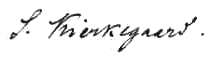 Søren Kierkegaard Signature