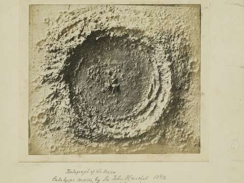 A Calotype of a model of the lunar crater Copernicus, 1842