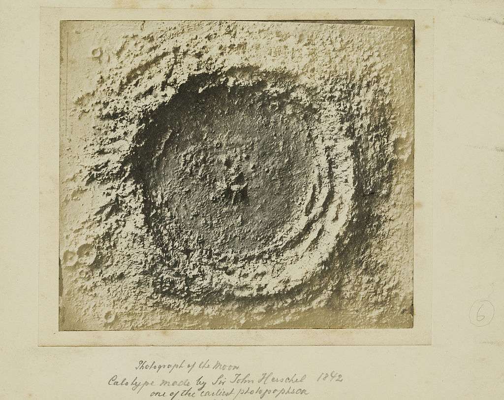 A Calotype of a model of the lunar crater Copernicus, 1842