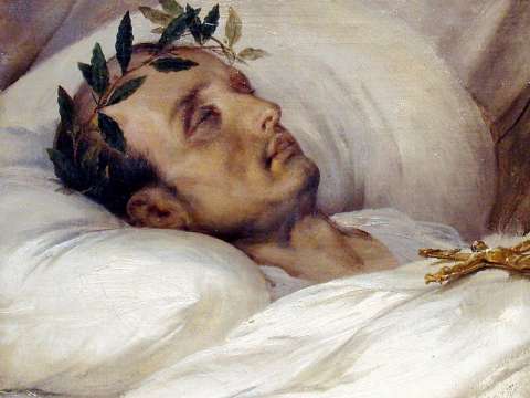Napoleon on His Death Bed, by Horace Vernet, 1826