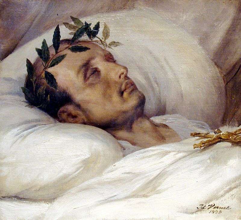 Napoleon on His Death Bed, by Horace Vernet, 1826