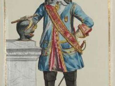 George Albemarle, General Anglois. d'Apres Barlow undated French engraving