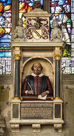 Shakespeare's funerary monument in Stratford-upon-Avon