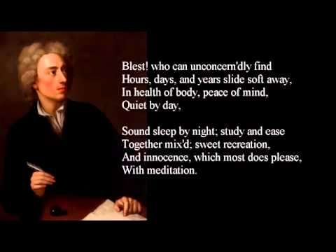 Alexander Pope Ode on Solitude poem with text
