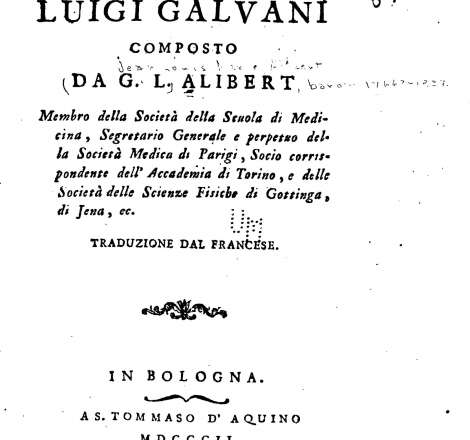 Elogio storico di Luigi Galvani