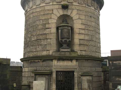 David Hume's mausoleum by Robert Adam in the Old Calton Burial Ground, Edinburgh.