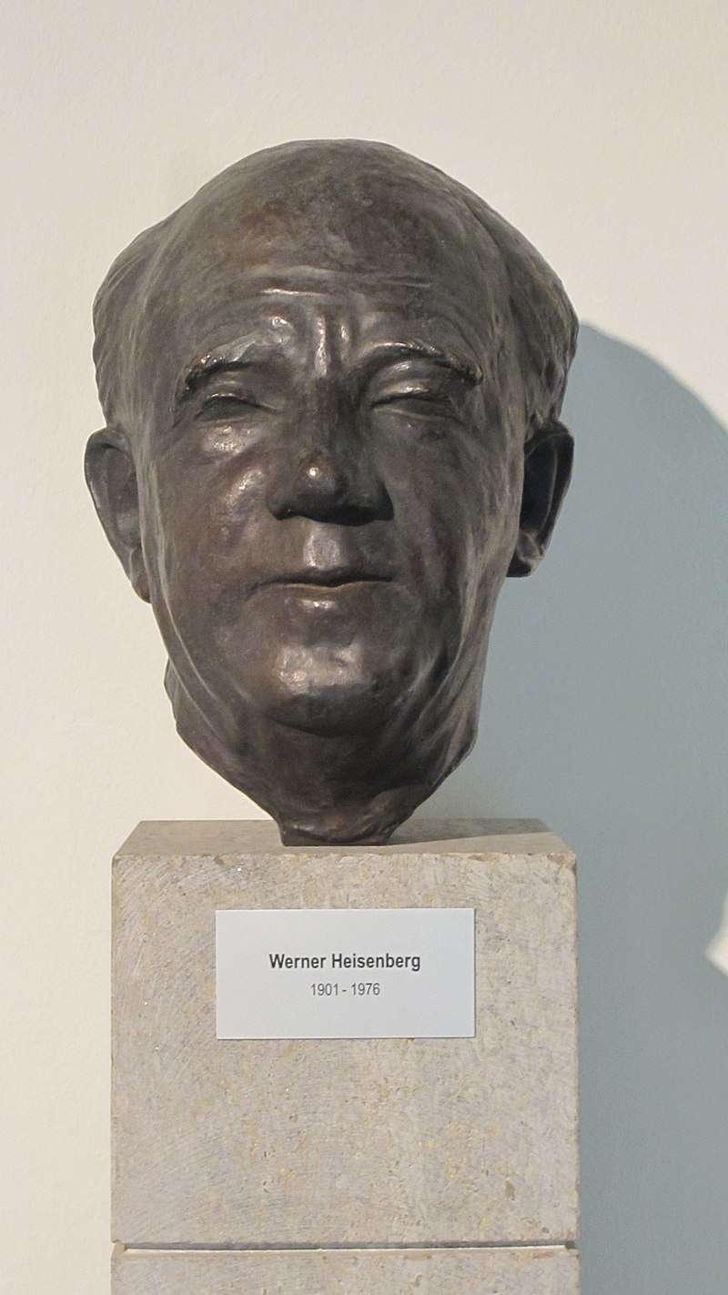 Bust of Heisenberg in his old age, on display at the Max Planck Society campus in Garching bei München