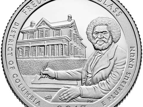 America the Beautiful quarter honoring Frederick Douglass
