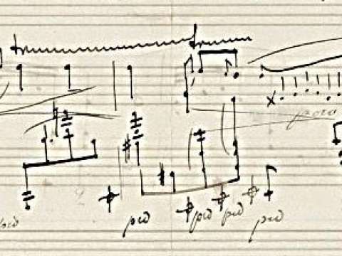 Extract from Chopin's Nocturne Op. 62 no. 1 (1846, composer's manuscript)