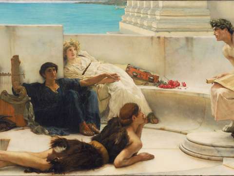 A Reading from Homer (1885) by Lawrence Alma-Tadema