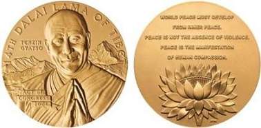 The Congressional Gold Medal was awarded to Tenzin Gyatso in 2007