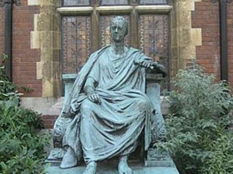 Statue of Pitt at Pembroke College, Cambridge, his alma mater