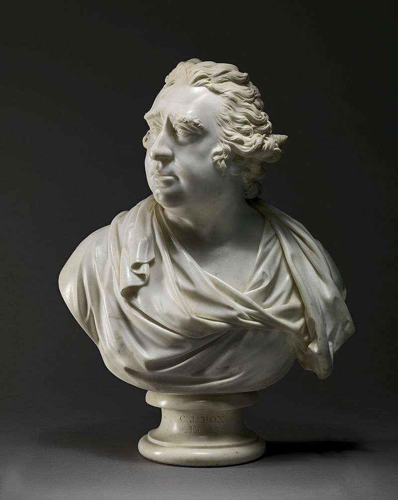 Marble bust of Fox by Joseph Nollekens, 1792. Yale Center for British Art