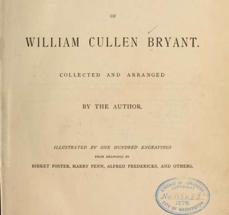 Poetical works of William Cullen Bryant