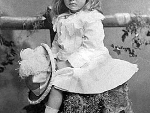 A young, unbreeched Roosevelt in 1884, 2 years ol