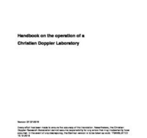 Handbook on the Operation of a Christian Doppler Laboratory