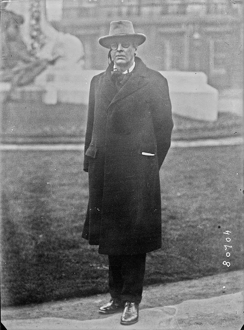 Yeats in Dublin on 12 December 1922, at the start of his term as member of the Seanad Eireann