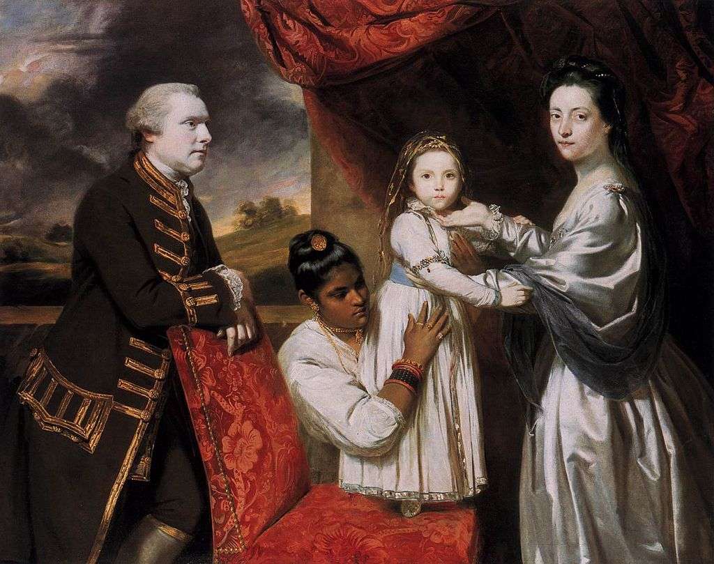 George Clive and his family with an Indian maid (1765)