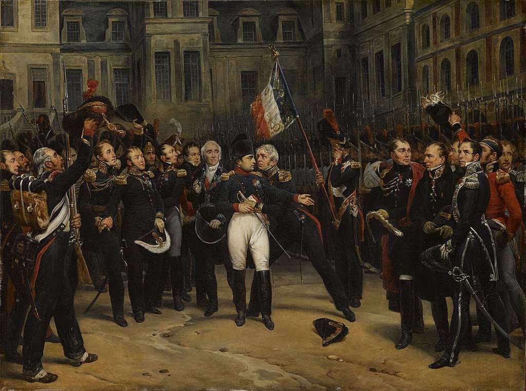 Napoleon's farewell to his Imperial Guard, 20 April 1814, by Antoine-Alphonse Montfort