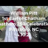 William Pitt, 1st Earl of Chatham at Chatham 250 celebration in Pittsboro