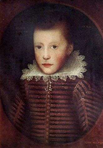 John Milton at age 10 by Cornelis Janssens van Ceulen. In Milton's Cottage, Chalfont St Giles.