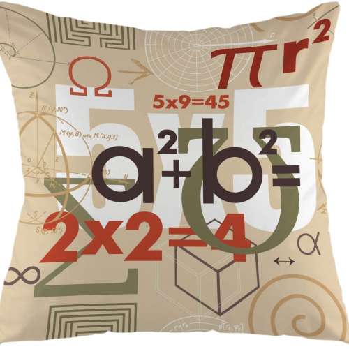 oFloral Math Decorative Throw Pillow Cover