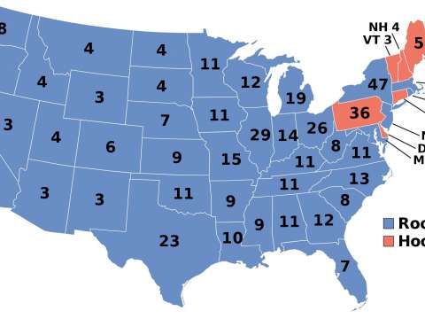 1932 electoral vote results
