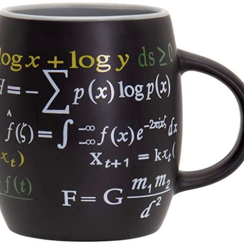 Math Mug, 15 oz. Coffee Mug Featuring Famous Mathematical Formulas