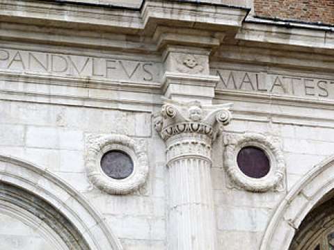 Detail of the facade of Tempio Malatestiano
