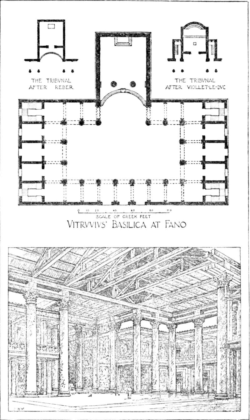 Vitruvius designed and supervised the construction of this basilica in Fano (reconstruction). However, many of the other things he did would not now be considered the realm of architecture
