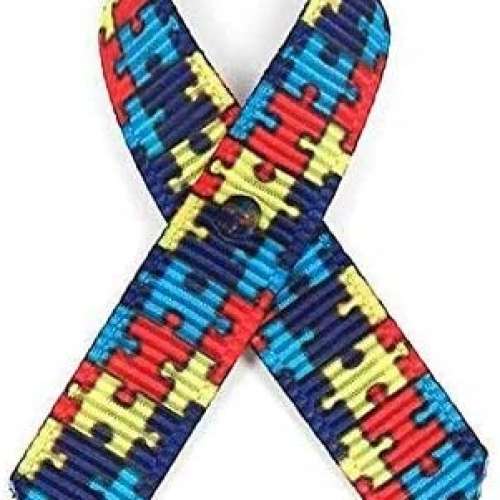 American Made 125 Autism Fabric Awareness Ribbons