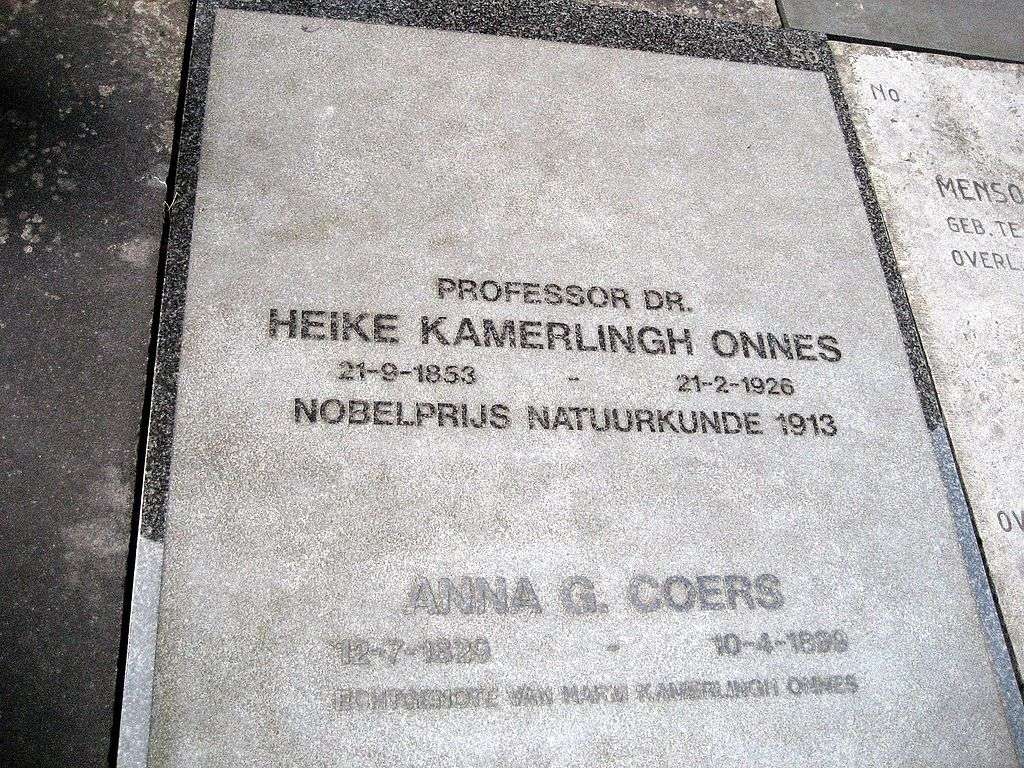 Grave of Kamerlingh Onnes in Voorschoten