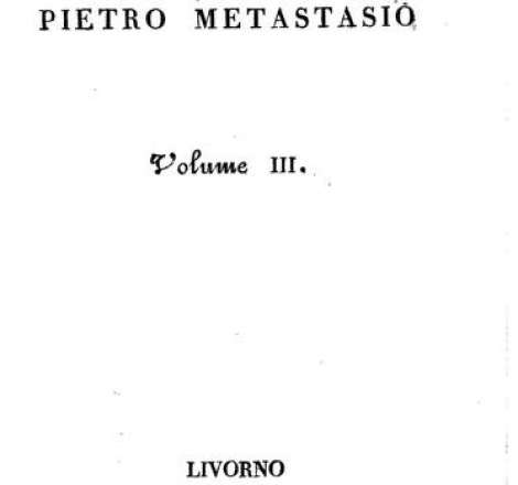 Drammi di Pietro Metastasio