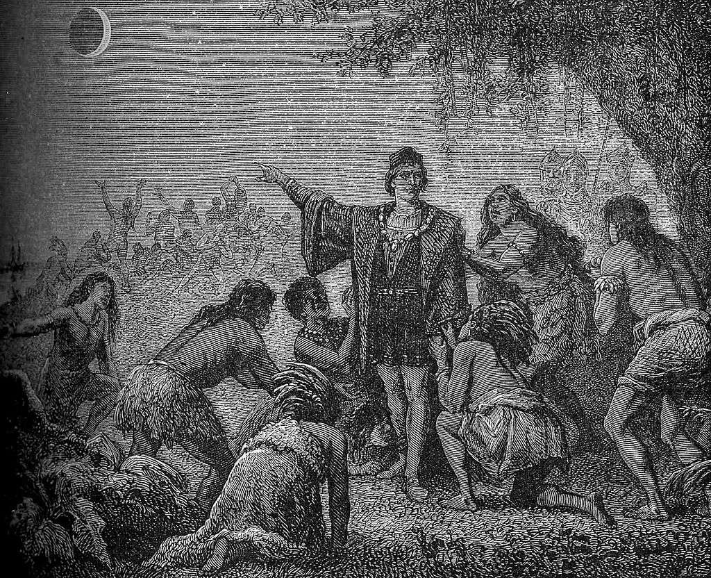Columbus awes the Jamaican natives by predicting the lunar eclipse of 1504.